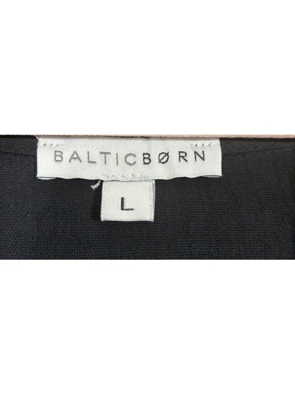 Baltic Born Aizey Black Button-Up slub cotton gauzy Maxi Dress Womens Size L - Picture 6 of 9